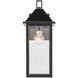 Prin 1 Light 16.75 inch Black Outdoor Wall Light, Medium